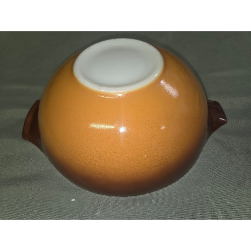 Vintage Pyrex 442 Old Orchard 4 Quart Early American Brown Gold
